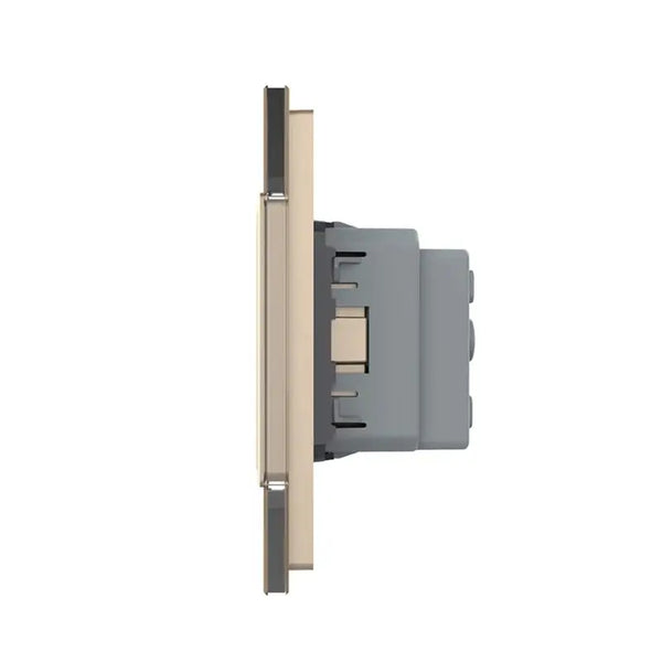 Livolo | Goud | 2+SR | Aan/Uit | Schakelaar met wandcontactdoos Livolo Nederland B.V.