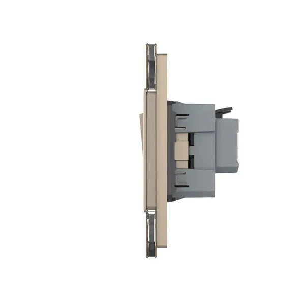 Livolo | Goud | 2+SR | Aan/Uit | Wipschakelaar met wandcontactdoos Livolo Nederland B.V.