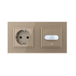 Livolo | Goud | SR+SR | Wandcontactdoos | Bewegingsmelder | Aan/Uit Livolo Nederland B.V.