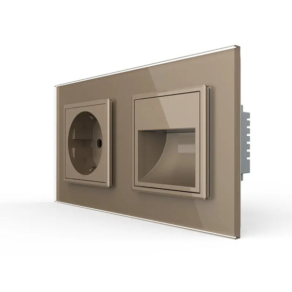 Livolo | Goud | SR+SR | Wandcontactdoos | Wandverlichting Livolo Nederland B.V.