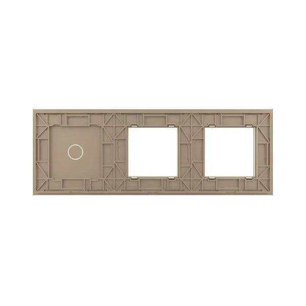 Livolo | Goud | SR+SR+1 | Glasplaat | Combinatie Livolo Nederland B.V.