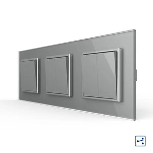 Livolo | Grijs | 1+2+2 | Aan/Uit | Wissel | Wipschakelaar Livolo Nederland B.V.