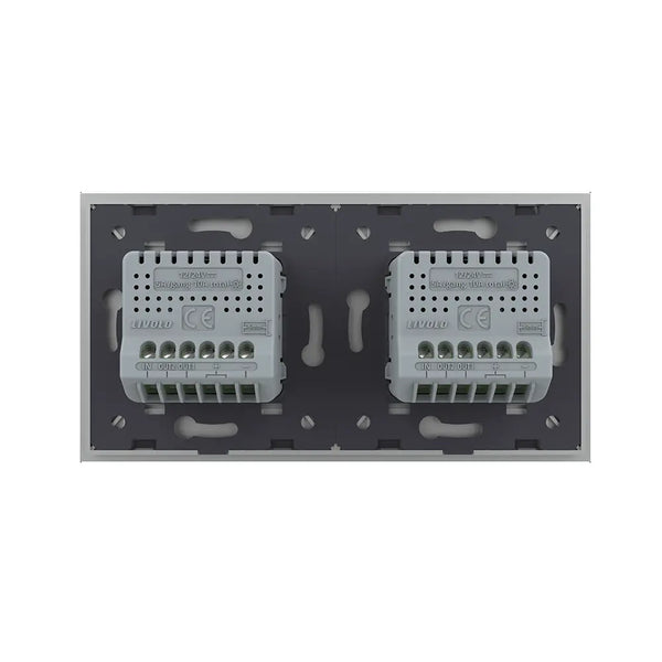 Livolo | Grijs | 2+2 | Puls | 12 of 24V DC | Schakelaar Livolo Nederland B.V.