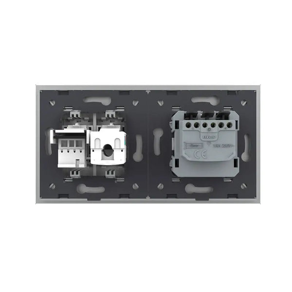 Livolo | Grijs | SR+SR | Wandcontactdoos | Netwerk | Telefoon Livolo Nederland B.V.