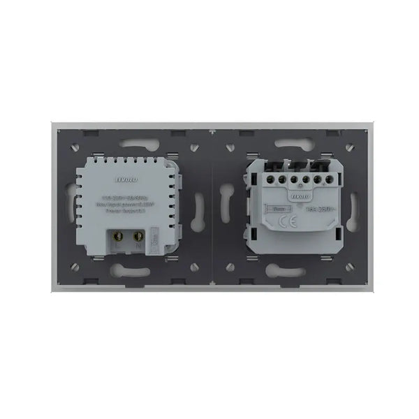 Livolo | Grijs | SR+SR | Wandcontactdoos | Wandverlichting Livolo Nederland B.V.