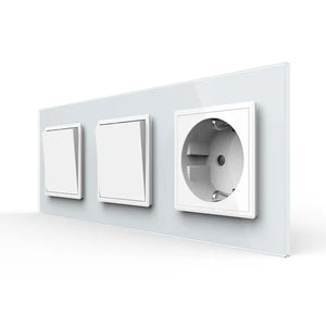 Livolo | Wit | 1+1+SR | Puls | Wipschakelaar met wandcontactdoos Livolo Nederland B.V.