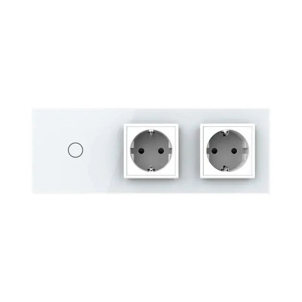 Livolo | Wit | 1+SR+SR | Dimmer | Schakelaar met dubbele wandcontactdoos Livolo Nederland B.V.