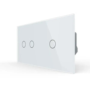 Livolo | Wit | 2+1 | Aan/Uit | 12 of 24V DC | Schakelaar Livolo Nederland B.V.