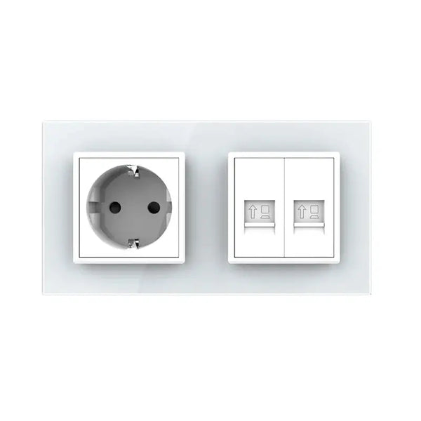 Livolo | Wit | SR+SR | Wandcontactdoos | Netwerk | Netwerk Livolo Nederland B.V.