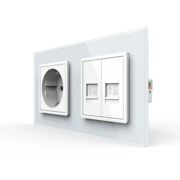 Livolo | Wit | SR+SR | Wandcontactdoos | Netwerk | Netwerk Livolo Nederland B.V.