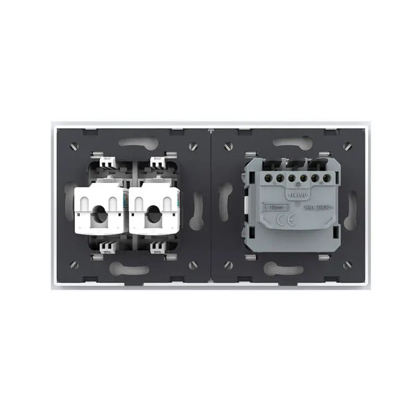 Livolo | Wit | SR+SR | Wandcontactdoos | Netwerk | Netwerk Livolo Nederland B.V.