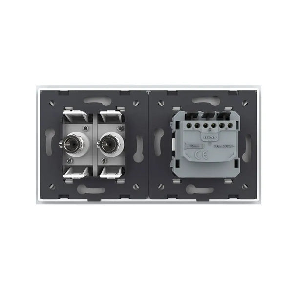 Livolo | Wit | SR+SR | Wandcontactdoos | TV aansluiting | TV aansluiting Livolo Nederland B.V.