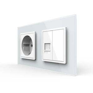 Livolo | Wit | SR+SR | Wandcontactdoos | Telefoon | Blindplaat Livolo Nederland B.V.