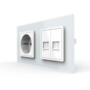 Livolo | Wit | SR+SR | Wandcontactdoos | Telefoon | Telefoon Livolo Nederland B.V.