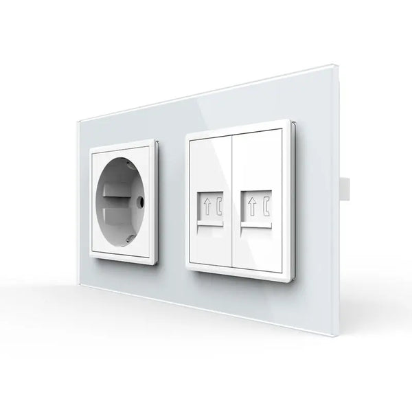 Livolo | Wit | SR+SR | Wandcontactdoos | Telefoon | Telefoon Livolo Nederland B.V.