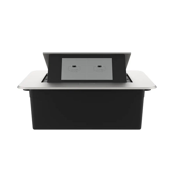 Livolo | Zilver | 2 | Pop-Up Stekkerdoos | Push | Inbouw | USB-C + USB-C - Grijs Livolo Nederland B.V.