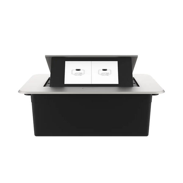 Livolo | Zilver | 2 | Pop-Up Stekkerdoos | Push | Inbouw | USB-C + USB-C - Wit Livolo Nederland B.V.