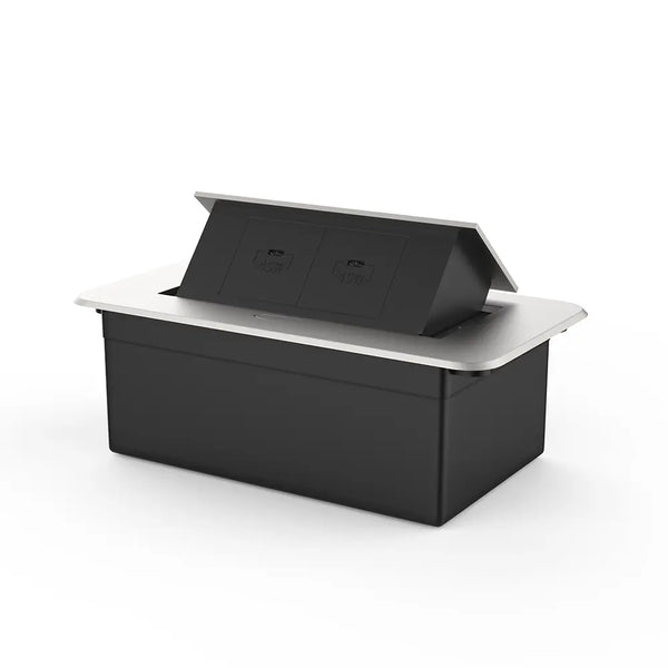 Livolo | Zilver | 2 | Pop-Up Stekkerdoos | Push | Inbouw | USB-C + USB-C - Zwart Livolo Nederland B.V.