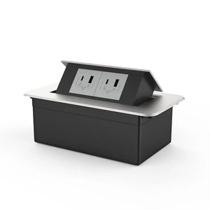 Livolo | Zilver | 2 | Pop-Up Stekkerdoos | Push | Inbouw | USB/USB-C + USB/USB-C - Grijs Livolo Nederland B.V.