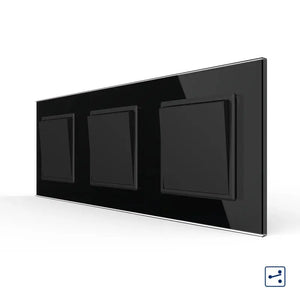 Livolo | Zwart | 1+1+1 | Aan/Uit | Wissel | Wipschakelaar Livolo Nederland B.V.