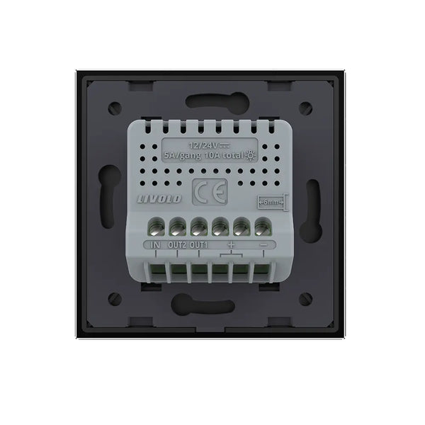 Livolo | Zwart | 2 | Aan/Uit | 12 of 24V DC | Schakelaar Livolo Nederland B.V.