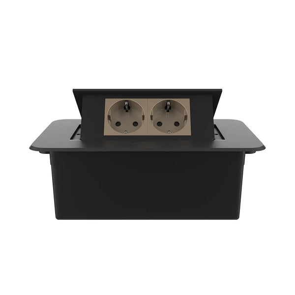Livolo | Zwart | 2 | Pop-Up Stekkerdoos | Push | Inbouw | Stopcontacten - Goud Livolo Nederland B.V.