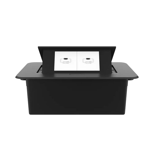 Livolo | Zwart | 2 | Pop-Up Stekkerdoos | Push | Inbouw | USB-C + USB-C - Wit Livolo Nederland B.V.