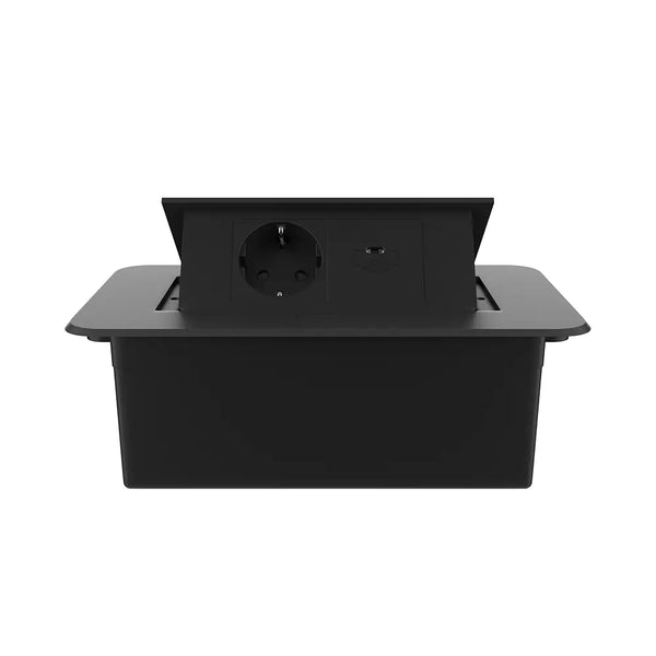 Livolo | Zwart | 2 | Pop-Up Stekkerdoos | Push | Inbouw | USB/USB-C + USB/USB-C - Zwart Livolo Nederland B.V.
