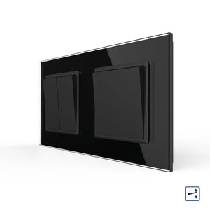 Livolo | Zwart | 2+1 | Aan/Uit | Wissel | Wipschakelaar Livolo Nederland B.V.