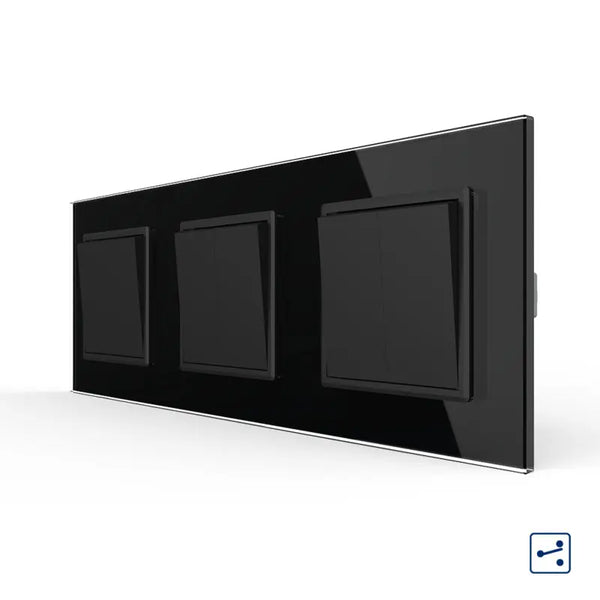 Livolo | Zwart | 2+2+2 | Aan/Uit | Wissel | Wipschakelaar Livolo Nederland B.V.