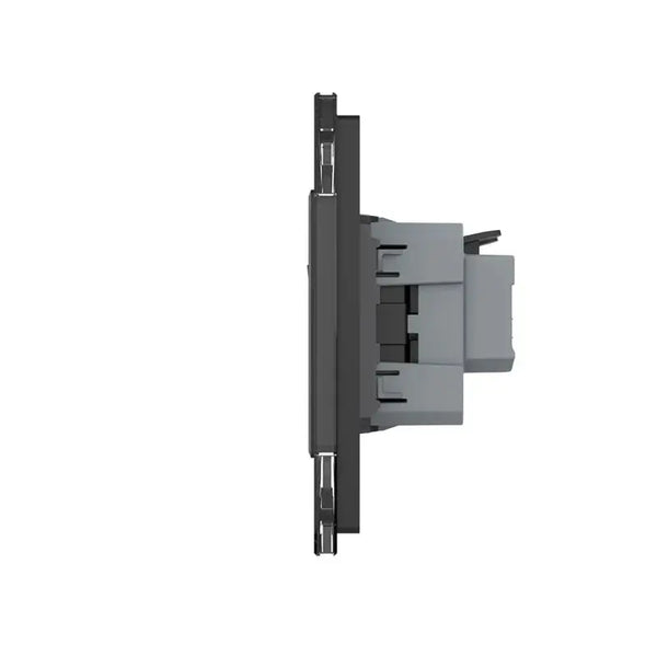 Livolo | Zwart | 2+SR+SR | Aan/Uit | Wipschakelaar met dubbele wandcontactdoos Livolo Nederland B.V.