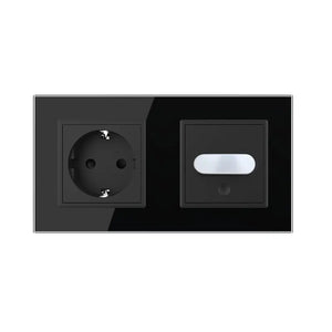 Livolo | Zwart | SR+SR | Wandcontactdoos | Bewegingsmelder | Aan/Uit Livolo Nederland B.V.