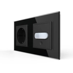 Livolo | Zwart | SR+SR | Wandcontactdoos | Bewegingsmelder | Aan/Uit Livolo Nederland B.V.