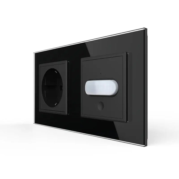 Livolo | Zwart | SR+SR | Wandcontactdoos | Bewegingsmelder | Aan/Uit Livolo Nederland B.V.