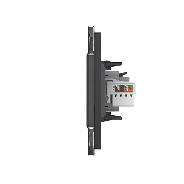 Livolo | Zwart | SR+SR | Wandcontactdoos | Netwerk | Blindplaat Livolo Nederland B.V.