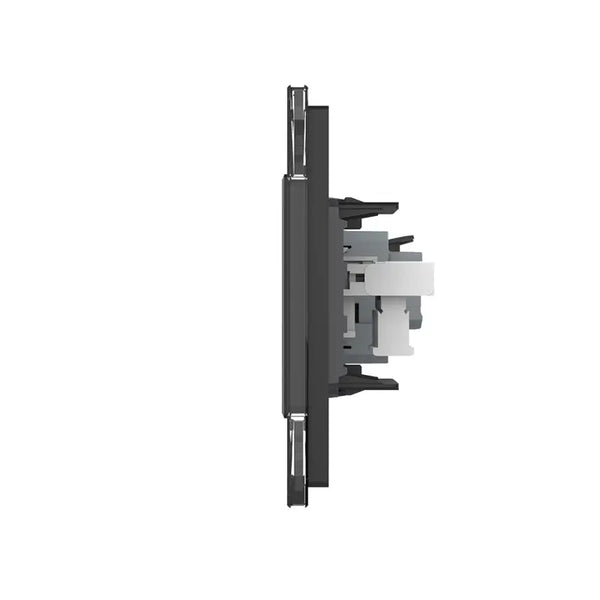 Livolo | Zwart | SR+SR | Wandcontactdoos | Telefoon | Blindplaat Livolo Nederland B.V.
