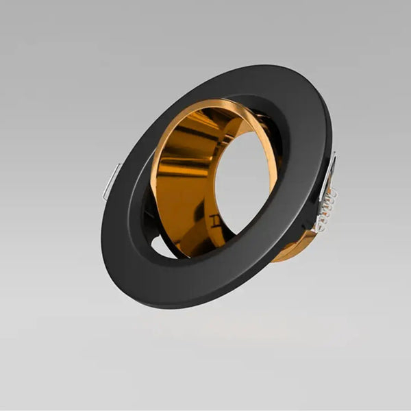 GU10 armatuur | Zwart - Goud | Kantelbaar en Richtbaar | Inbouwspot | Rond | ø 76mm Livolo Nederland B.V.