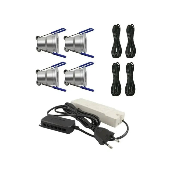 Complete Veranda Set | Deluxe 1 | Veranda verlichting 12V | Plug and Play | 4 Inbouwspots | Dimbaar Livolo Nederland B.V.