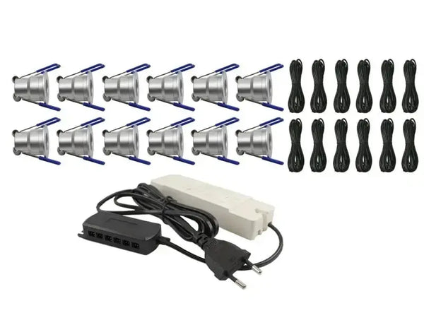 Complete Veranda Set | Deluxe 1 | Veranda verlichting 12V | Plug and Play | 12 Inbouwspots | Dimbaar Livolo Nederland B.V.