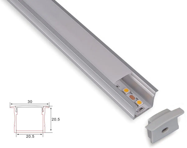 Afdekkap | 1 Meter | Recht | Plat | Geschikt voor C063-A - Profiel