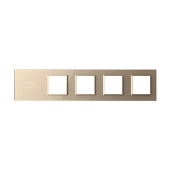 Zelf samenstellen | Goud | Afdekraam 1+SR+SR+SR+SR Livolo Nederland B.V.