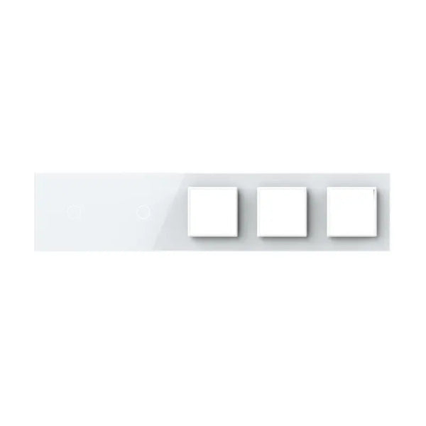 Zelf samenstellen | Wit | Afdekraam 1+1+SR+SR+SR Livolo Nederland B.V.