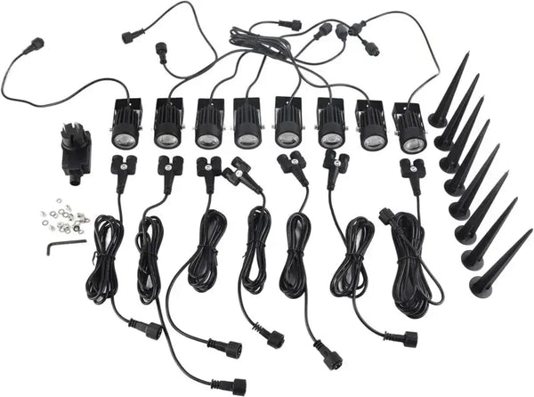 Complete Tuinspot Set | Tuinverlichting 12V | Plug and Play | 8 Tuinspots | Warm/wit Livolo Nederland B.V.