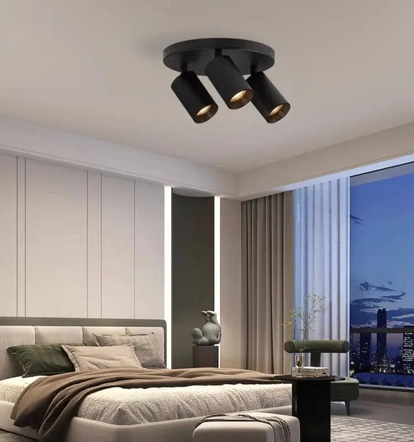 Plafondlamp | Zwart | 3 | LED spot | Rond | Verstelbaar Livolo Nederland B.V.