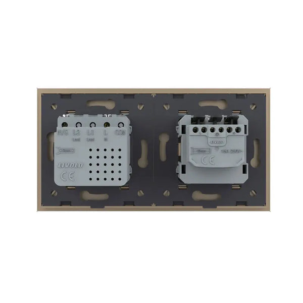 Livolo | Goud | SR+SR | Wandcontactdoos | USB type C oplader Livolo Nederland B.V.