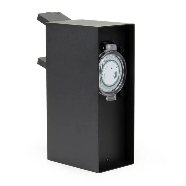 Buiten Wandcontactdoos | Zwart | 2 Stopcontacten | Waterdicht | Schakelklok Livolo Nederland B.V.