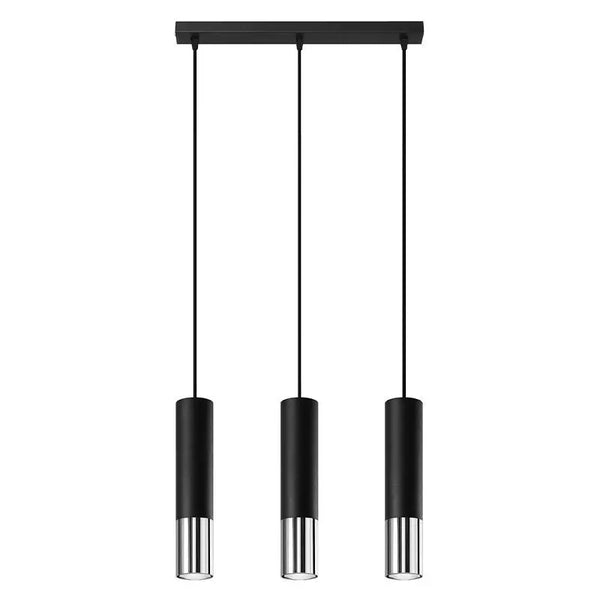 Hanglamp | 3 | Zwart met zilveren buitenzijde | Luxe LED Livolo Nederland B.V.