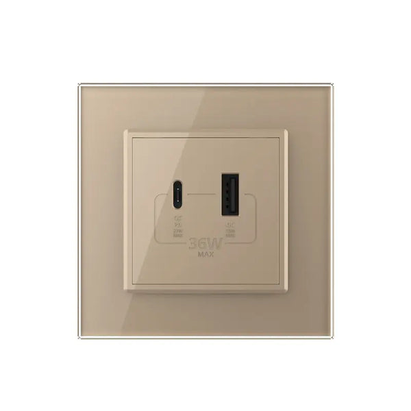 Livolo | Goud | SR | USB + USB type C oplader Livolo Nederland B.V.