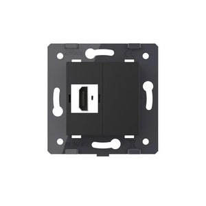 Livolo | Zwart | SR | HDMI aansluiting | Blindplaat Livolo Nederland B.V.