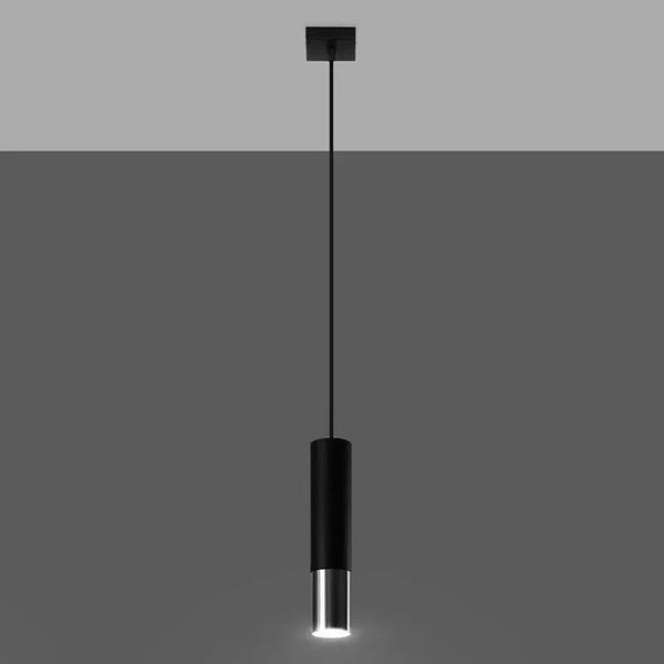 Hanglamp | 1 | Zwart met zilveren buitenzijde | Luxe LED Livolo Nederland B.V.